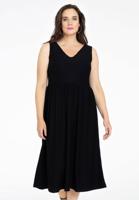 Yoek Mouwloze jurk OBLIE | Zwart | Maat 42/44