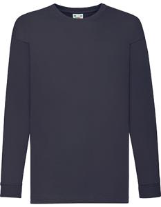 Fruit Of The Loom F240K Kids´ Valueweight Long Sleeve T - Deep Navy - 140