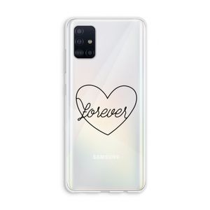 Forever heart black: Galaxy A51 4G Transparant Hoesje