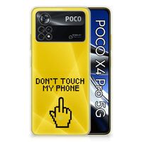 Xiaomi Poco X4 Pro 5G Silicone-hoesje Finger Don't Touch My Phone