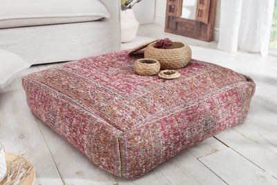 Oosters vloerkussen XL OLD MARRAKESCH 70cm rood bloemmotief zitpoef - 40240