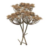 Kunstbloem/kunsttak Berenklauw/heracleum? - 3x - 98 cm - losse steel - kunst zijdebloem takken