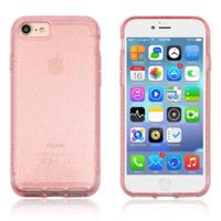 Voor iPhone 8 & 7 Flash poeder doorschijnend Shockproof beschermende Case(Pink)