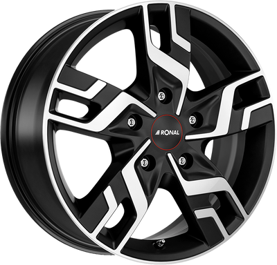 RONAL R64 Mat zwart gepolijst