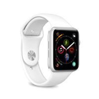 Apple Watch Series Ultra 2/Ultra/9/8/SE (2022)/7/SE/6/5/4/3/2/1 Puro Icon Siliconen Band - 49mm/45mm/44mm/42mm - Wit - thumbnail