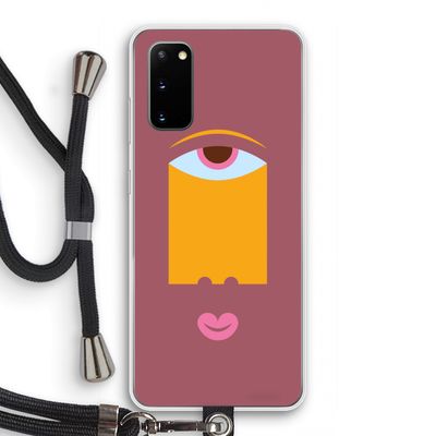 Mono V: Samsung Galaxy S20 Transparant Hoesje met koord