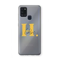 Amber Script: Samsung Galaxy A21s Transparant Hoesje