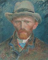 Vincent van Gogh - Zelfportret  60x90cm, Rijksmuseum, premium print, print op canvas, oude meester - thumbnail