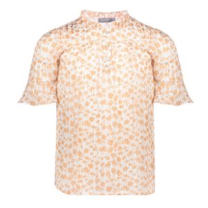 Geisha Meisjes top AOP - Off white / Abrikoos / Zilver
