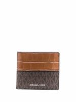Michael Kors portefeuille pliant à motif monogrammé - Marron