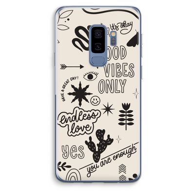 Good vibes: Samsung Galaxy S9 Plus Transparant Hoesje