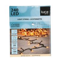 Luca Lighting Kerstverlichting lichtsnoer - 240 led lampjes - warm wit - 18 meter