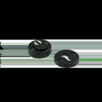 AMI Veiligheidsbeslag Rozet Rond 15 Mm Kt Zwart 9005 Str Deurdikte 38-42 Mm. - 739705
