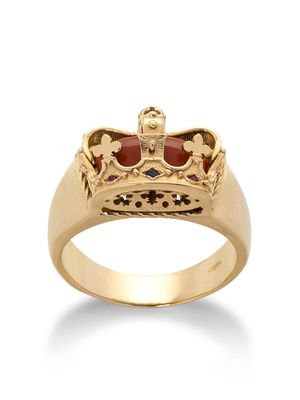 Dolce & Gabbana bague Royal en or jaune 18ct sertie de saphir, rubis et jaspe