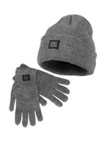 Heatkeeper Heren Winter Set - Muts + Handschoenen - Grey-L/XL