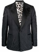 Roberto Cavalli blazer à motif en jacquard - Noir