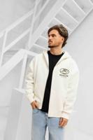 Equalité Arid Oversized Full Zip Hoodie Heren Gebroken Wit/Beige - Maat L - Kleur: BeigeGebroken Wit | Soccerfanshop