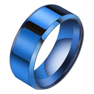 Heren ring Titanium Blauw 8mm-23mm