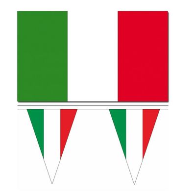 Italie vlaggen versiering set binnen/buiten 3-delig
