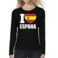 I love Espana long sleeve t-shirt zwart voor dames - thumbnail