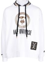 AAPE BY *A BATHING APE® hoodie à logo métallisé - Blanc