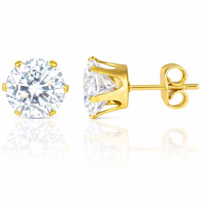 LGT Jewels Stud oorbellen Gold Edition Round-4mm