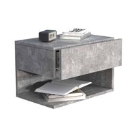 UsalXL45 nachtkastje wandmontage 1 lade 1 plank beton decor. - thumbnail