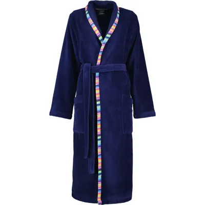Cawö Cawo Dames Badjas met sjaalkraag 839 11 marine Maat 36