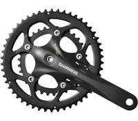 Crankstel 2 x 9 speed Shimano Road FC-RS345 - 175/50-34T Octalink - zwart