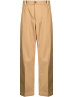 Maison Kitsuné pantalon droit à taille mi-haute - Marron