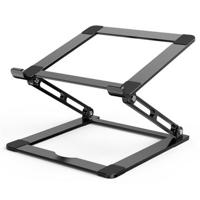 F120 Aluminium Laptop Riser Cooling Stand Opvouwbare Notebook Desktop Beugel - Zwart - thumbnail