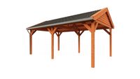 Tijdelijk 15% korting | Trendhout Overkapping Zadeldak Betula 615x415 cm- Zadeldak- Onbehandeld lariks Douglas hout- Trendhout