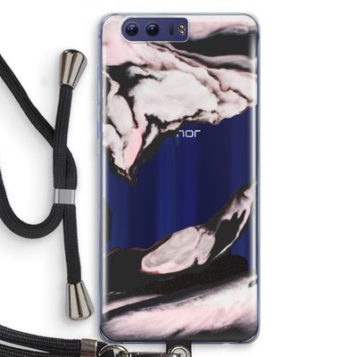Roze stroom: Honor 9 Transparant Hoesje met koord