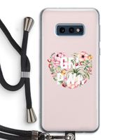 GRL PWR Flower: Samsung Galaxy S10e Transparant Hoesje met koord