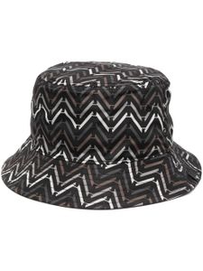 Emporio Armani bob à imprimé monogrammé - Noir