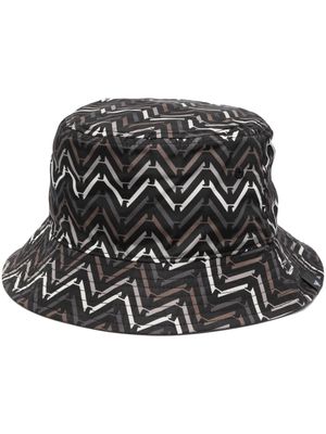 Emporio Armani bob à imprimé monogrammé - Noir