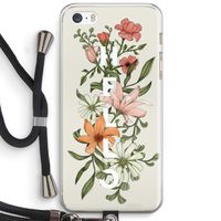 Hello bloemen: iPhone 5 / 5S / SE Transparant Hoesje met koord