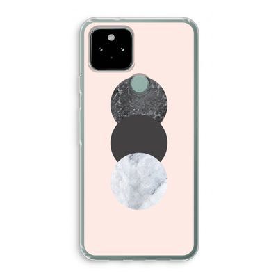 Marmeren cirkels: Google Pixel 5 Transparant Hoesje
