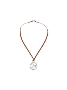 Hermès Pre-Owned collier à pendentif cercle (années 1990) - Marron