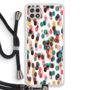 Tropical Dots: Samsung Galaxy A22 4G Transparant Hoesje met koord