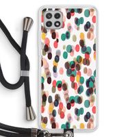 Tropical Dots: Samsung Galaxy A22 4G Transparant Hoesje met koord