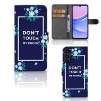 Samsung Galaxy A15 Portemonnee Hoesje Flowers Blue DTMP