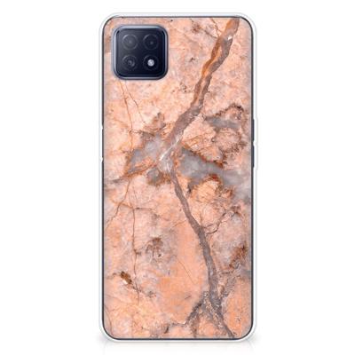 OPPO A53 5G | OPPO A73 5G | TPU | Siliconen hoesje | Marmer Oranje
