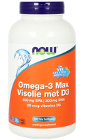 Now Omega-3 Max Visolie met D3 Softgels