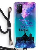 Stars quote: Oppo A92 Transparant Hoesje met koord