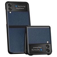 Getextureerde Samsung Galaxy Z Flip3 5G Hybrid Case - Blauw - thumbnail