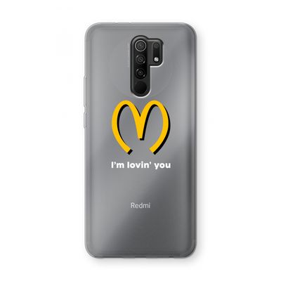 I'm lovin' you: Xiaomi Redmi 9 Transparant Hoesje