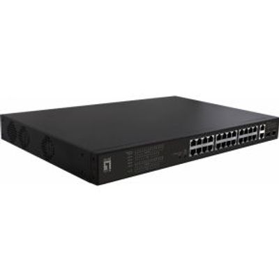 LevelOne FGP-2831 netwerk-switch Unmanaged Fast Ethernet (10/100) Power over Ethernet (PoE) 1U Zwart