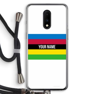 WK Wielrennen: OnePlus 7 Transparant Hoesje met koord