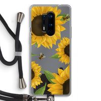 Sunflower and bees: OnePlus 8 Pro Transparant Hoesje met koord